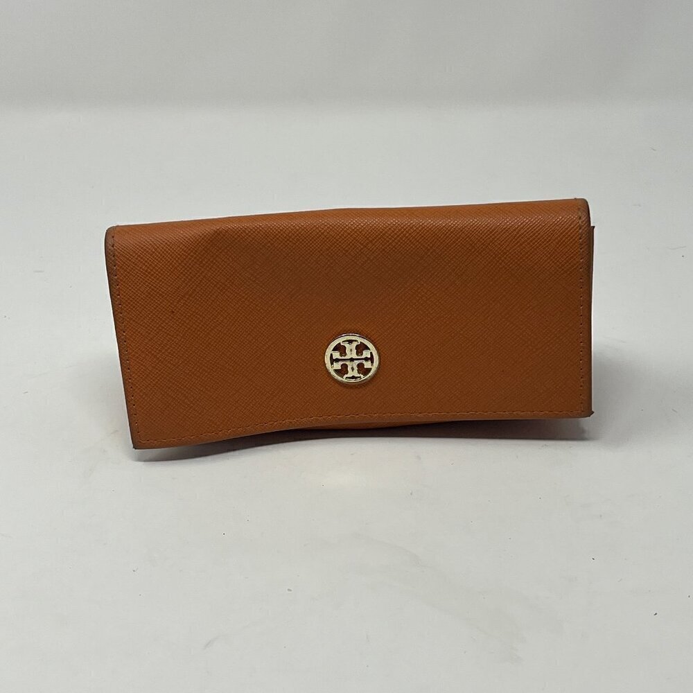 Tory Burch sunglasses glasses case orange soft logo